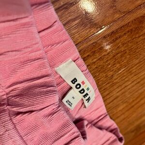 Mini Boden Size 7 Pink Corduroy Pants